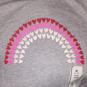 Cat & Jack Heart Rainbow Long Sleeve Graphic Tee NWT